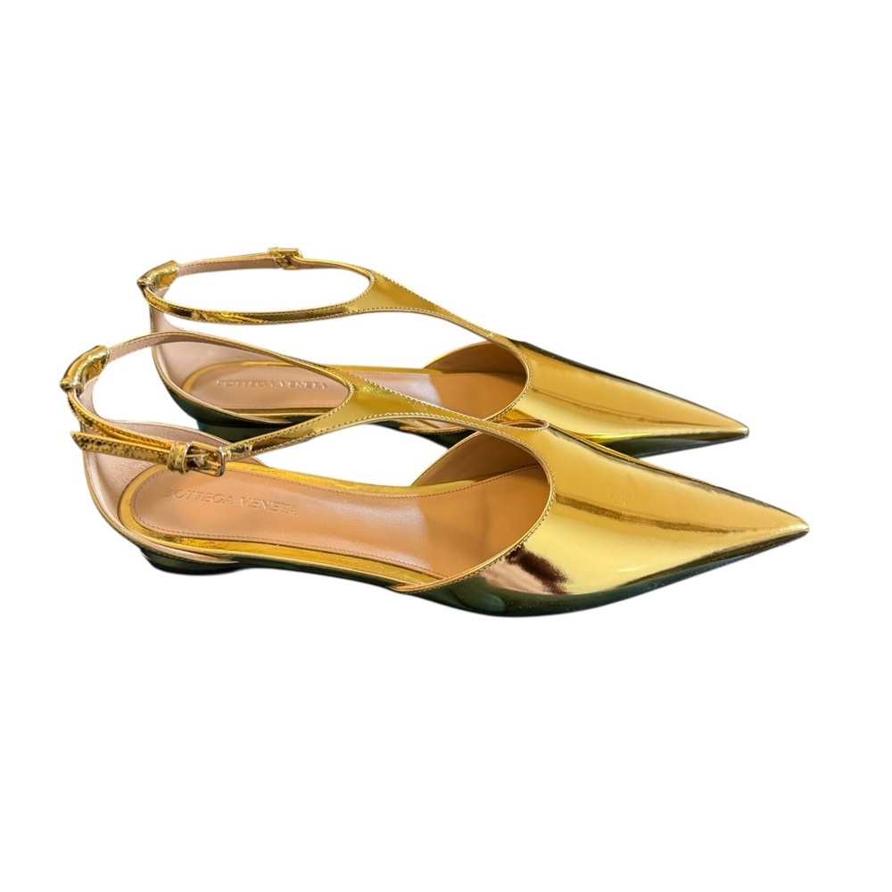 Bottega Veneta Patent Leather Rocket T-Bar Ballerina Flats EU 39/US 9
